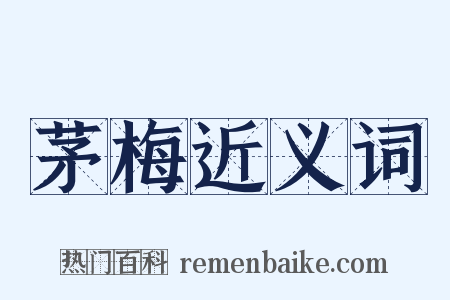 茅梅近义词是什么意思的图片